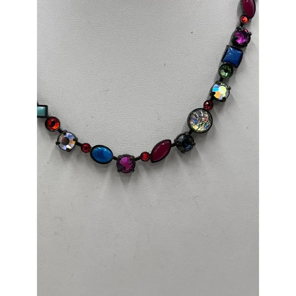 Sorrelli Southwest Brights Antique Gold Plated Classic Tee-Shirt Tennis Necklace